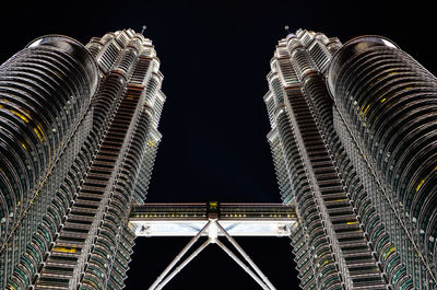 Low angle view of illuminated building