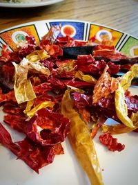 Close-up of vegetables on table