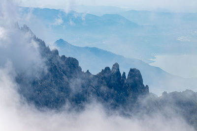 Peaks and clouds