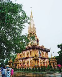 View of temple building against sky