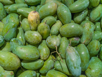 Full frame shot of green fruits for sale in market