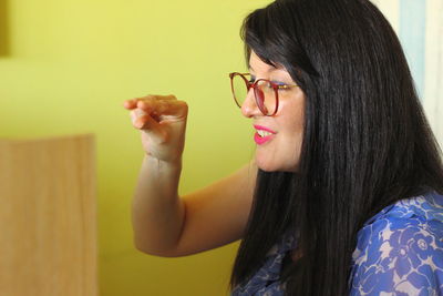 Portrait of woman smiling