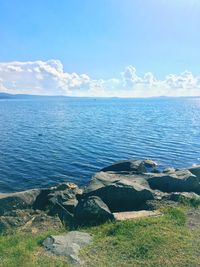 Scenic view of sea against sky