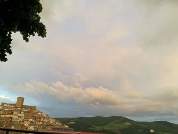 Low angle view of buildings against sky