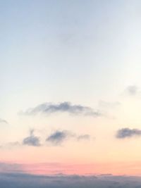 Low angle view of sky during sunset