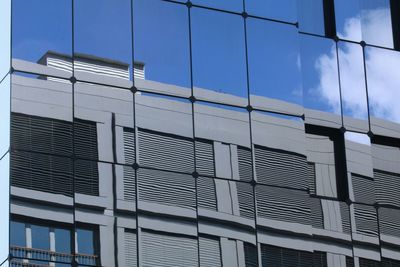 Low angle view of modern building against sky