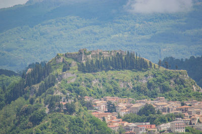 Panoramic view of the village of aiello calabro