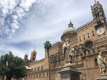 Low angle view of historical building against sky