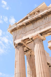 Low angle view of historical building against sky