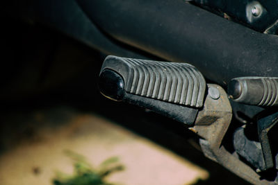 High angle view of old vintage car