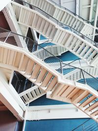 Low angle view of staircase in modern building