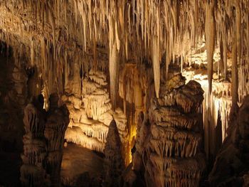 Rock formations in cave