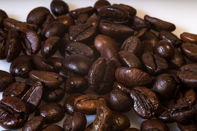 Close-up of roasted coffee beans