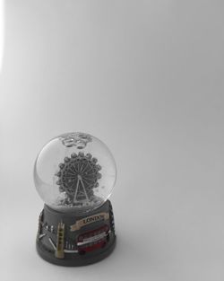 Close-up of typewriter on white background