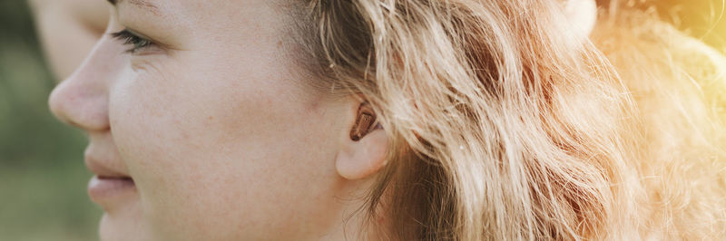 Close-up portrait of a woman