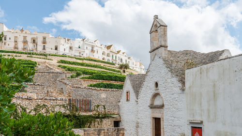 Panoramic view of old building against sky