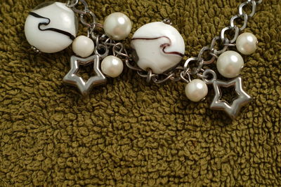 High angle view of decoration on table