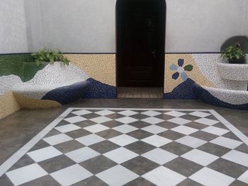 Close-up of tiled floor