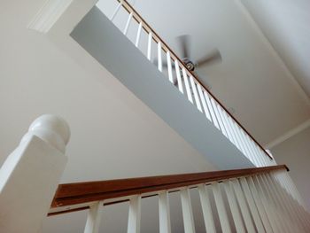 High angle view of stairs at home