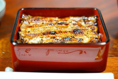 Close-up of bread in plate