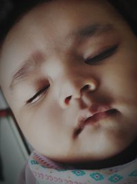 Close-up portrait of cute girl