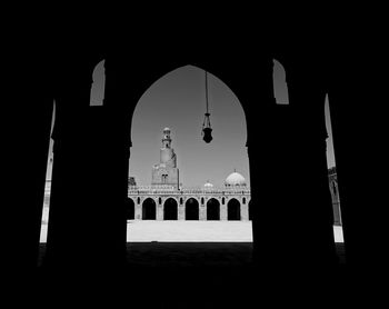 Mosque of ibn tulun seen through archway