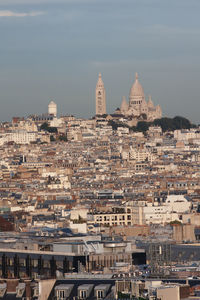 Aerial view of buildings in city