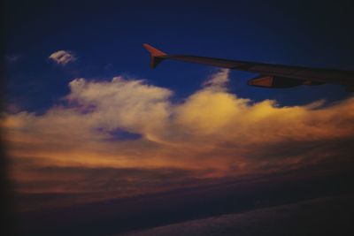 Low angle view of sky at sunset