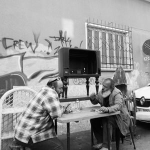 Men on table at home