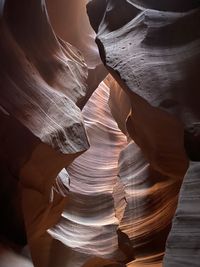 Low angle view of rock formation