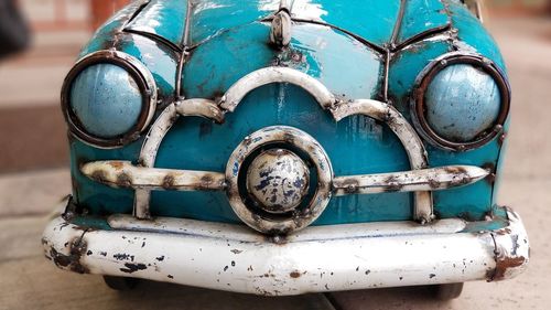 Rustic retro toy car headlights