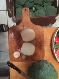 Close-up of food on table