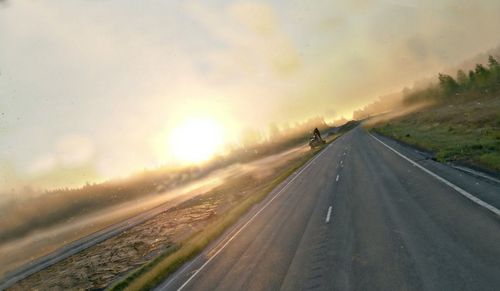 Road at sunset
