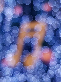 Defocused image of illuminated lights