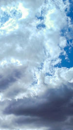 Low angle view of clouds in sky