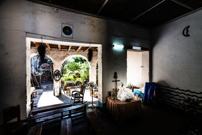 Interior of abandoned house