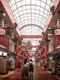 Woman in shopping mall