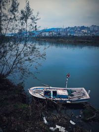 Boats in lake