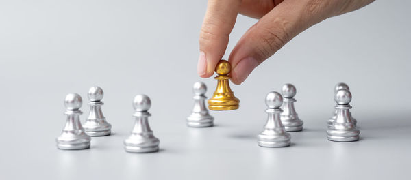 Full frame shot of chess pieces