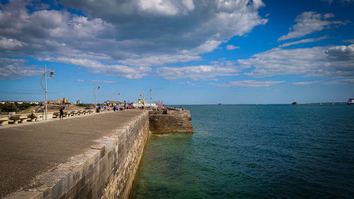 Panoramic view of sea against sky