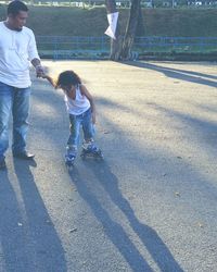 Boy playing in amusement park