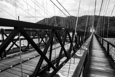 View of suspension bridge against sky