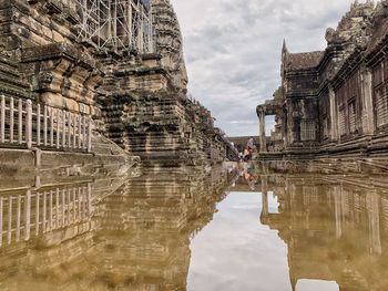 Reflection of building on water