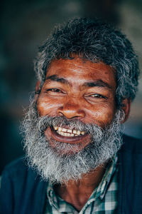 Close-up portrait of a smiling young man