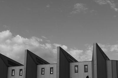 Low angle view of buildings against sky