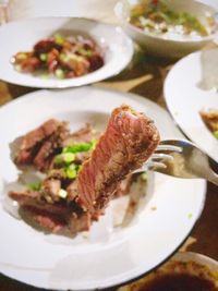 Close-up of food in plate