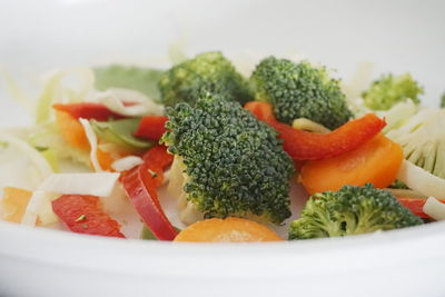 Close-up of chopped vegetables