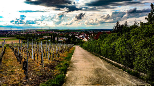 Panoramic view of city against sky