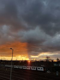 Storm clouds over city