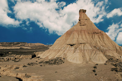 Desert landscape of las bardenas, spain-europe